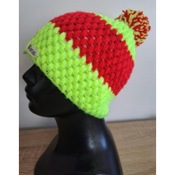 Czapka HORUS z podszyciem - Jaskrawy Pompon