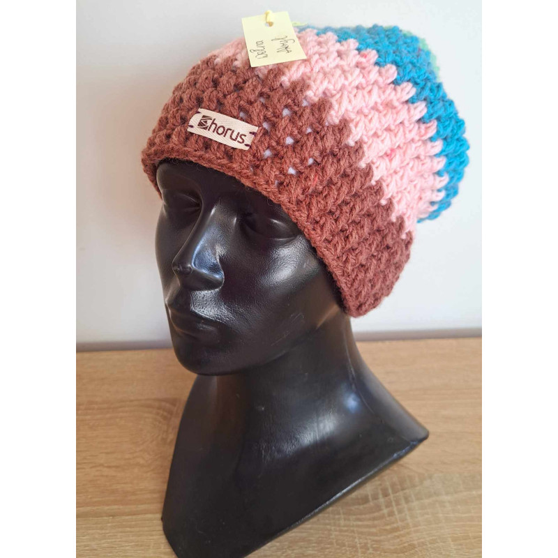 CZAPKA HORUS HANDMADE Z PODSZYCIEM  - "ciemne pastele"