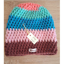 CZAPKA HORUS HANDMADE Z PODSZYCIEM  - "ciemne pastele"