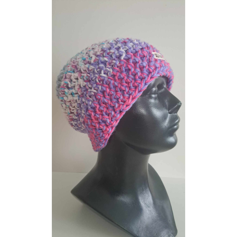 Czapka HORUS z podszyciem - "Różowe pastele"