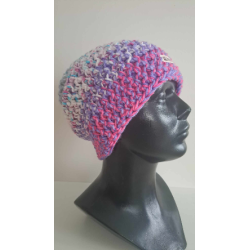 Czapka HORUS z podszyciem - "Różowe pastele"