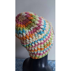 Czapka HORUS z podszyciem -"Kolorowy groszek"
